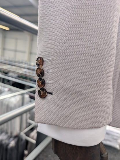 ESCOBAR Stone Textured Double Breasted Blazer