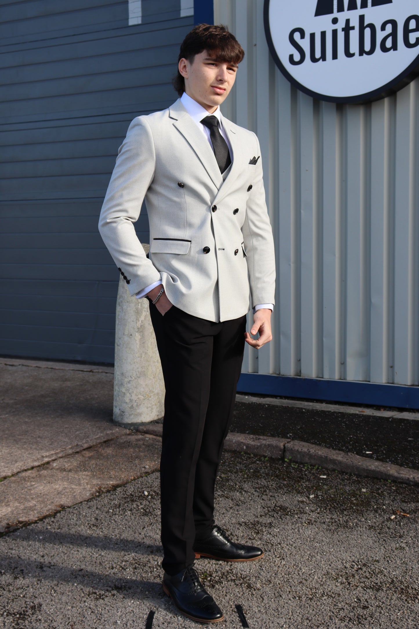 COMING SOON ⌛ Charles Stone Double Breasted Contrast Three Piece Suit