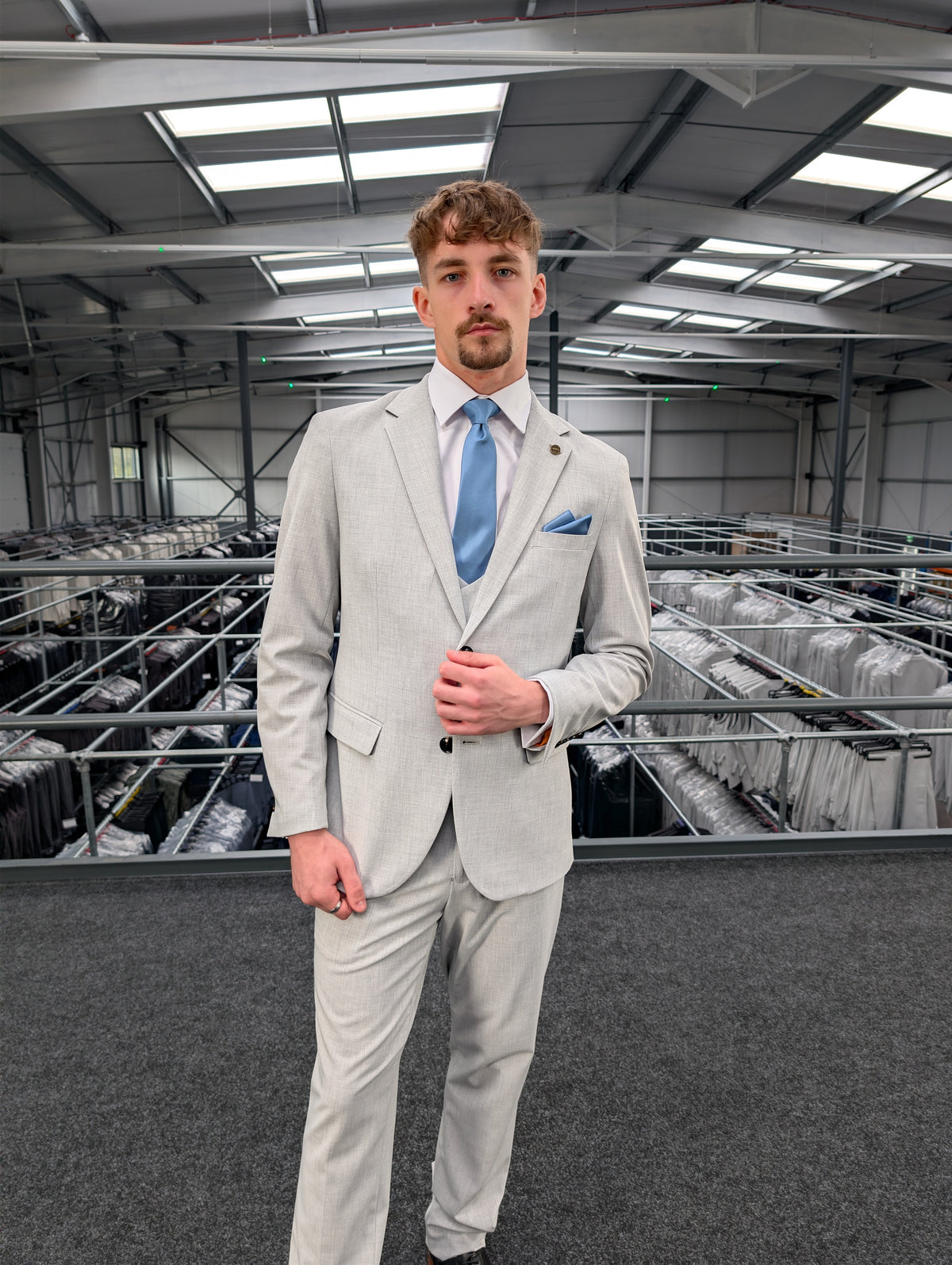 Harry Light Grey Three Piece Suit