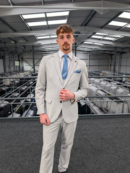 Harry Light Grey Three Piece Suit
