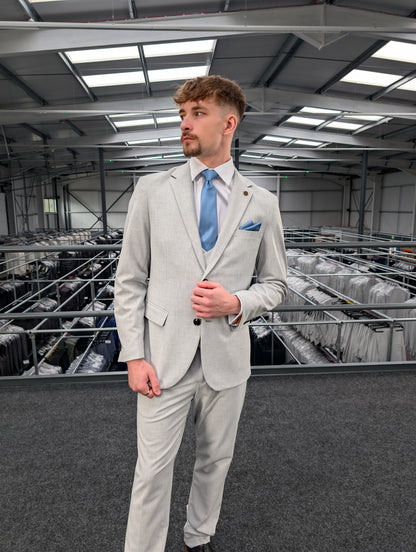 Harry Light Grey Three Piece Suit