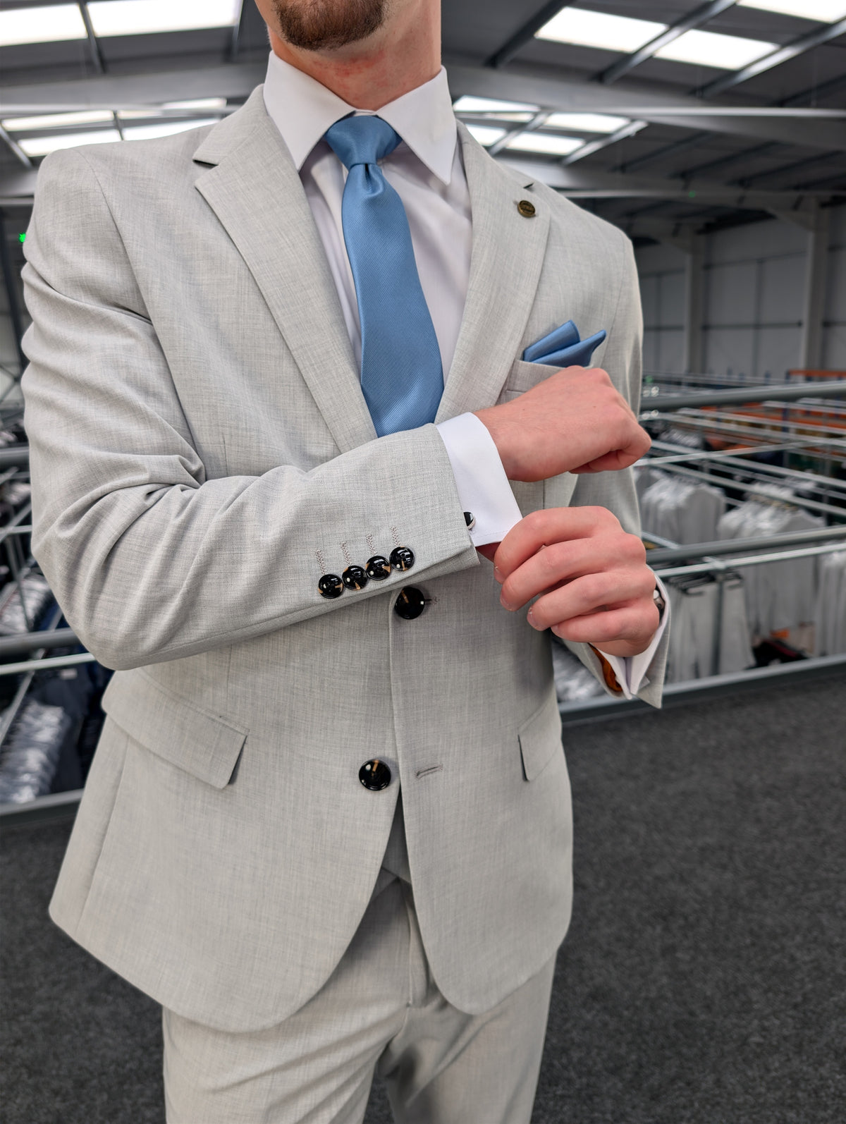 Harry Light Grey Three Piece Suit