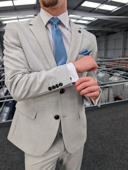Harry Light Grey Three Piece Suit
