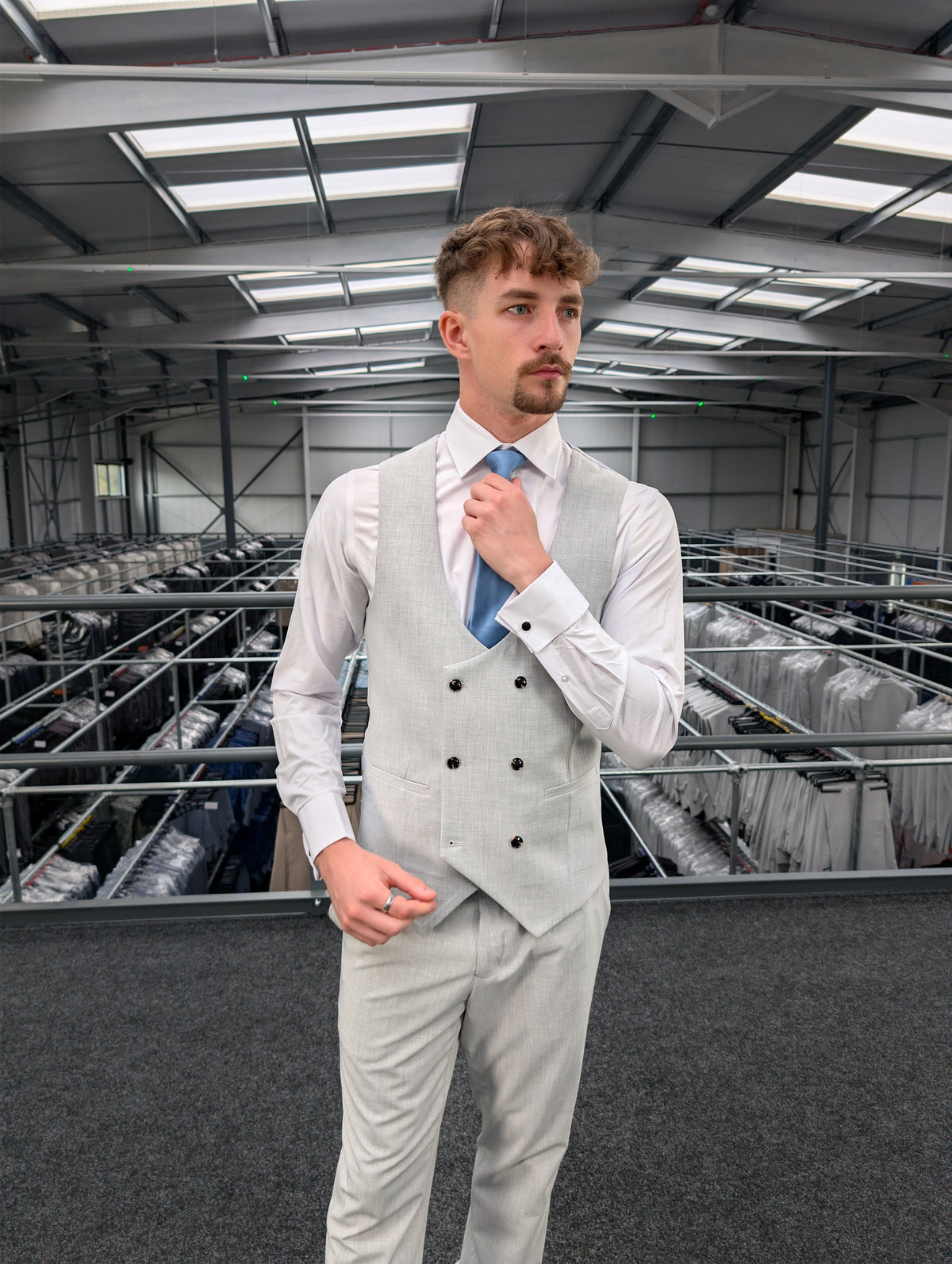 Harry Light Grey Three Piece Suit