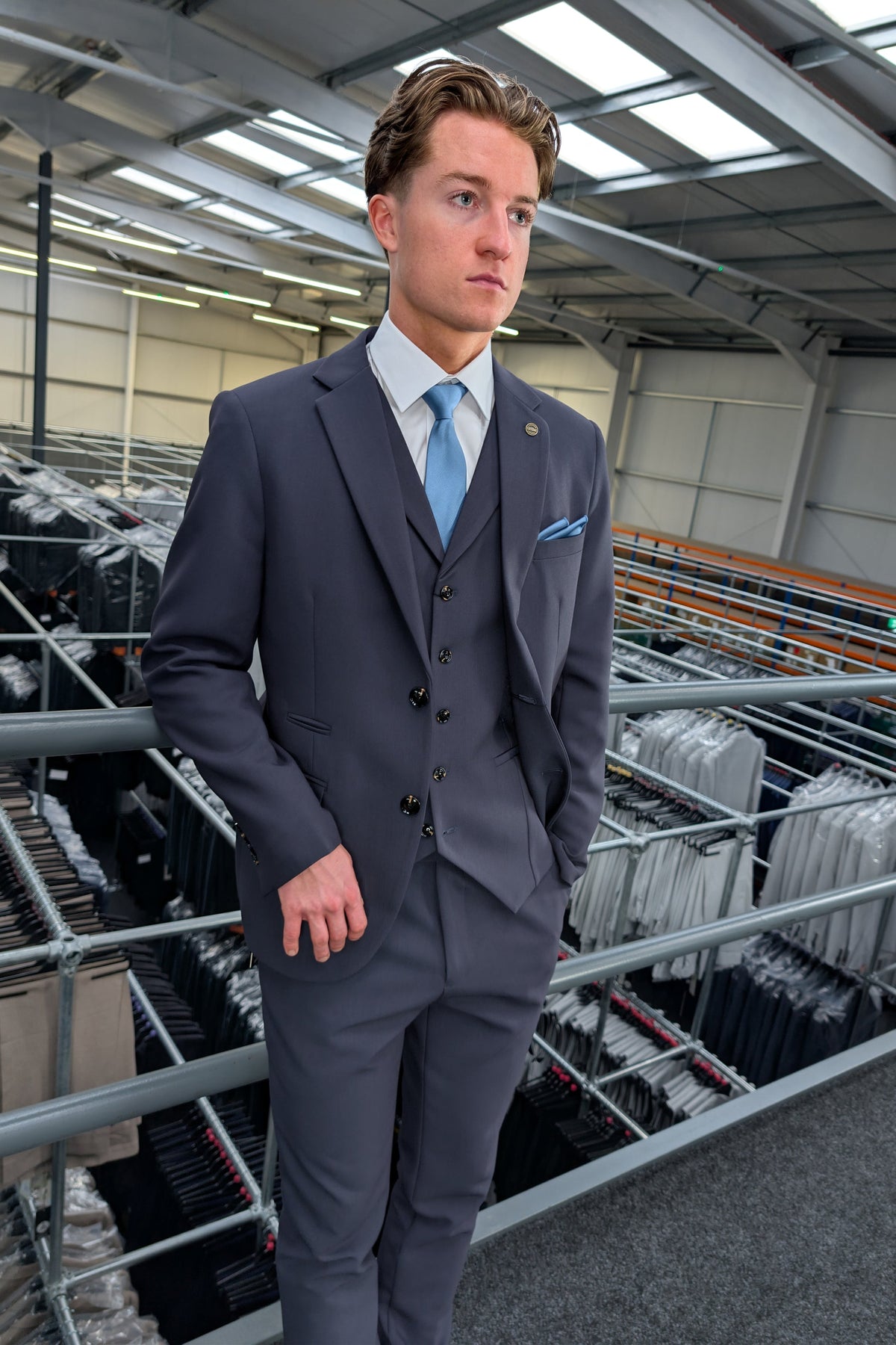 Jake Midnight Blue Three Piece Suit