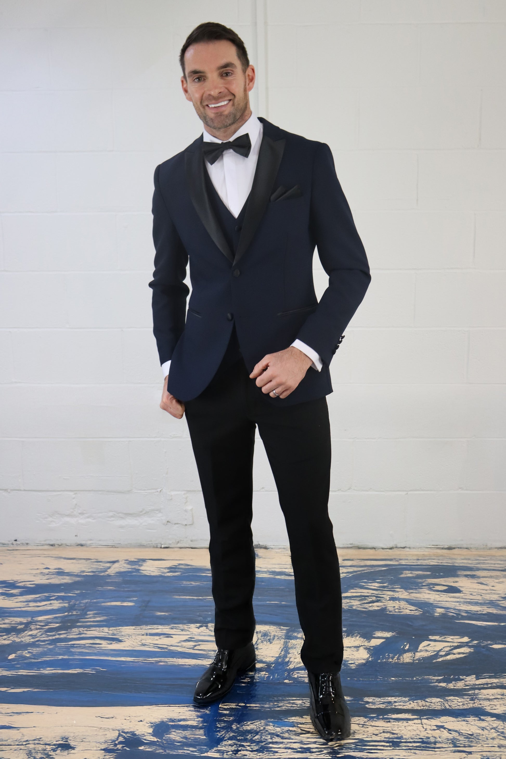 Diablo Navy Three Piece Tuxedo | Bold Navy & Black Suit SUITBAE.COM Diablo Navy Three Piece Tuxedo | Bold Navy & Black Suit SUITBAE.COM
