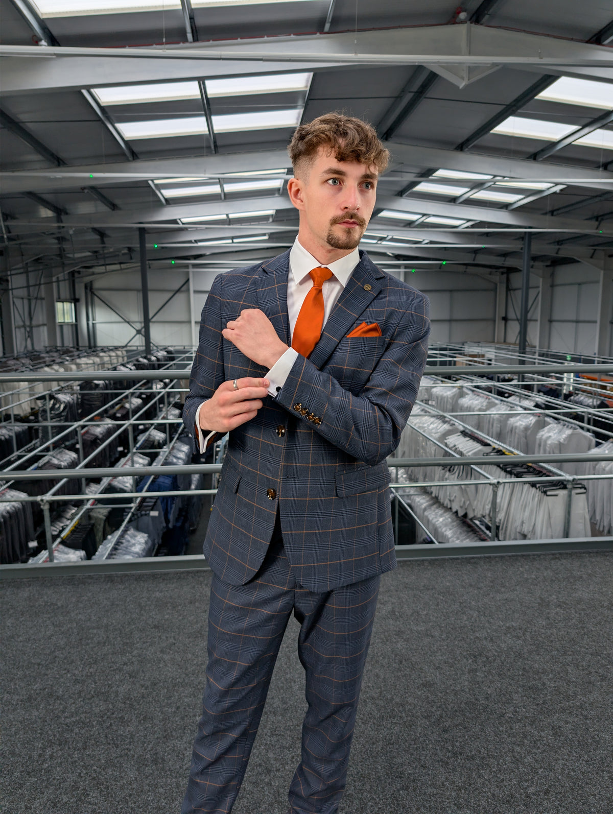 Thomas Check Three Piece Suit