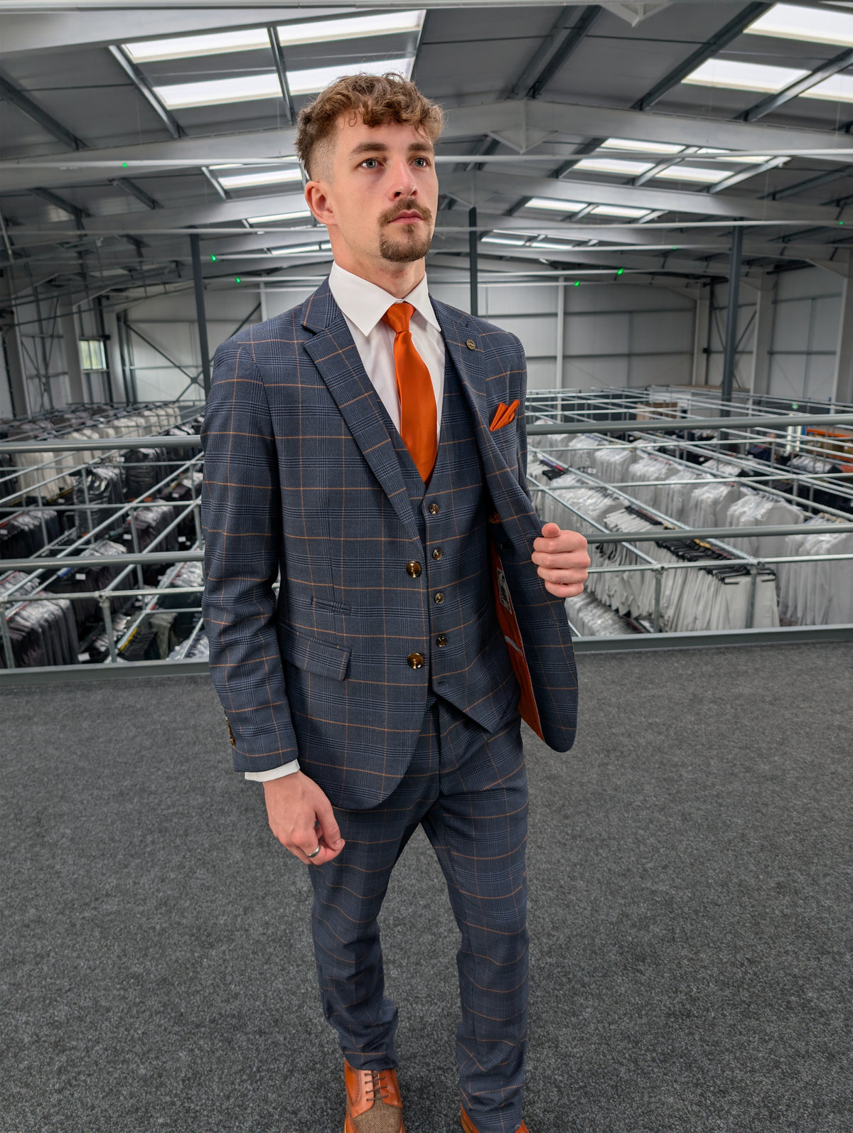 Thomas Check Three Piece Suit