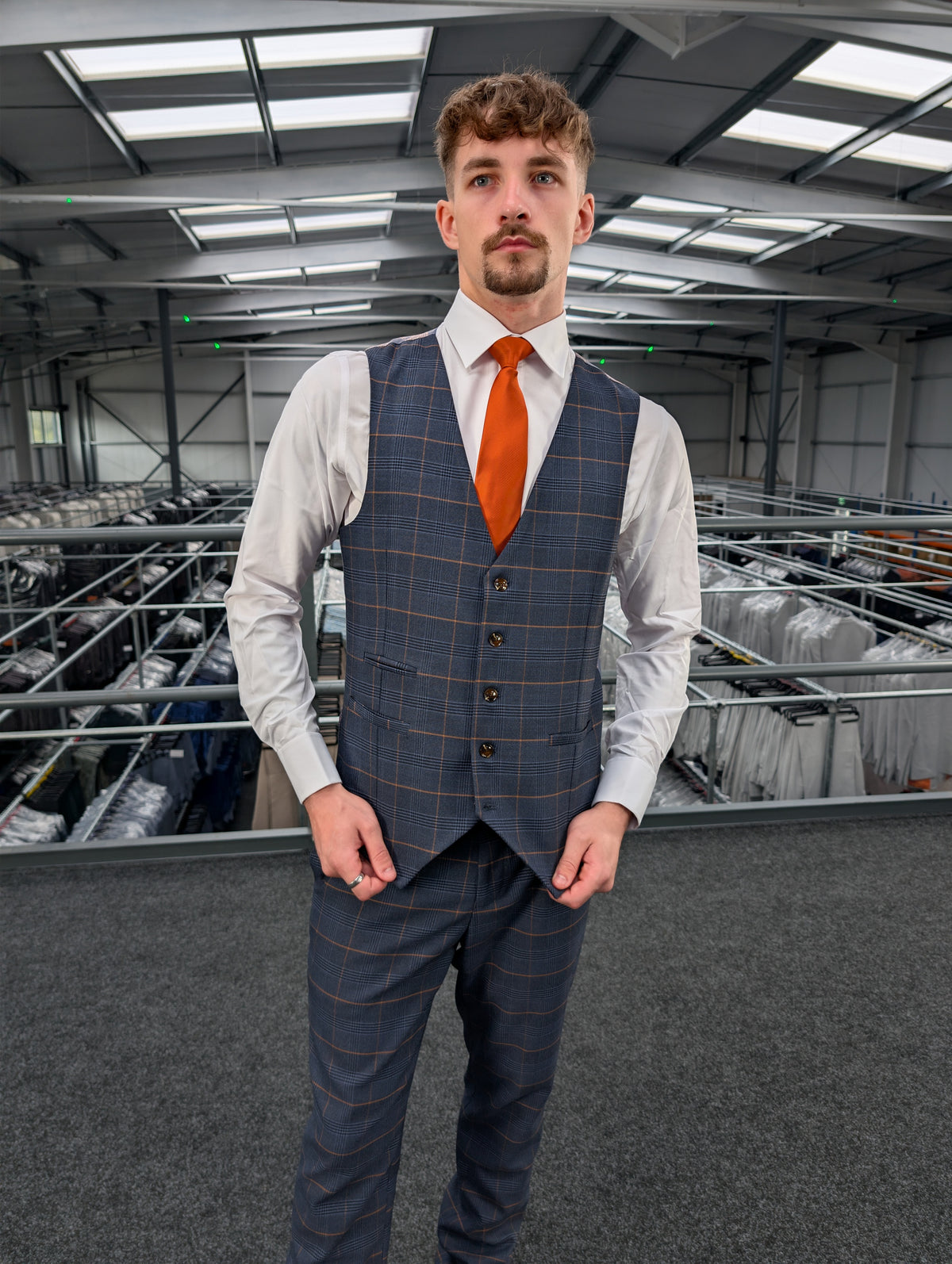 Thomas Check Three Piece Suit