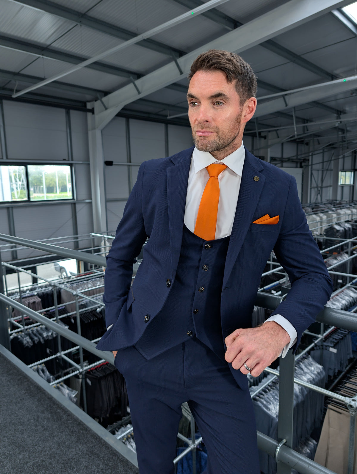 Charles Navy Three Piece Suit