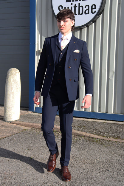 COMING SOON ⌛ Lawrence Navy Double Breasted Three Piece Suit
