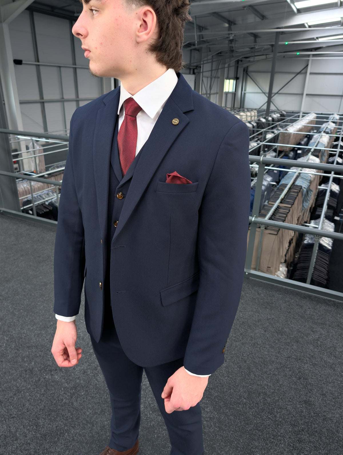 Lawrence Navy Three Piece Suit