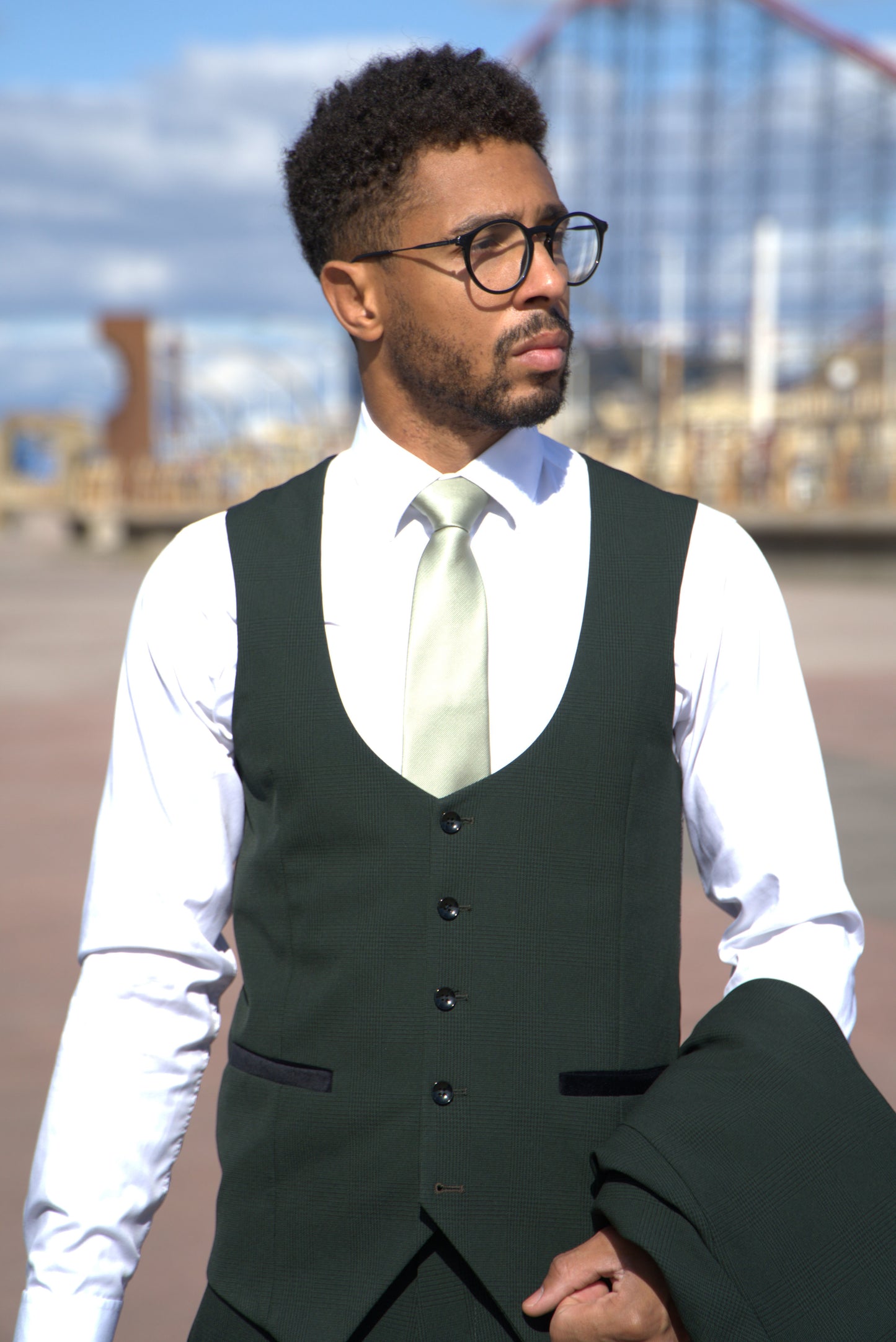 CHARLES GREEN THREE PIECE SUIT