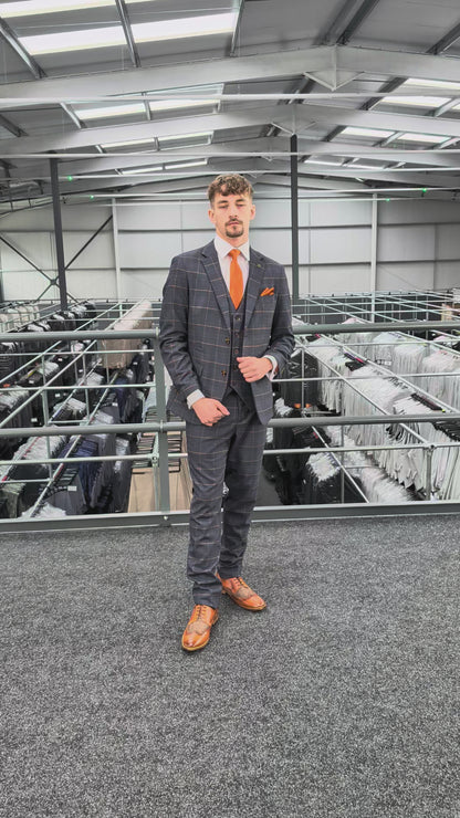 Thomas Check Three Piece Suit