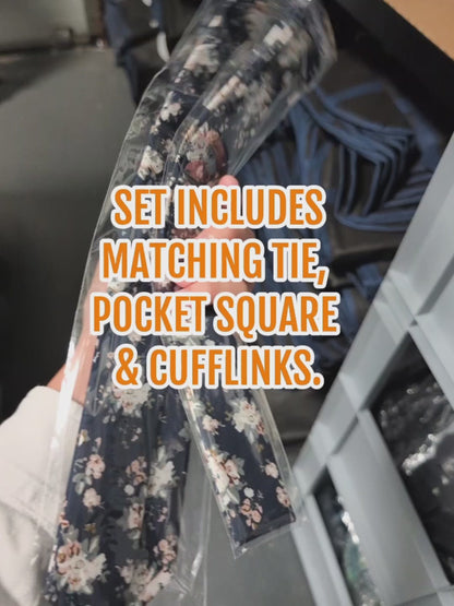 Midnight Orchard Tie Set