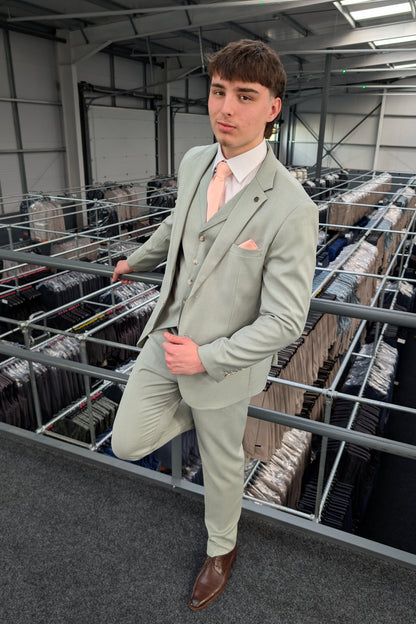 Callum Sage Green Three Piece Suit