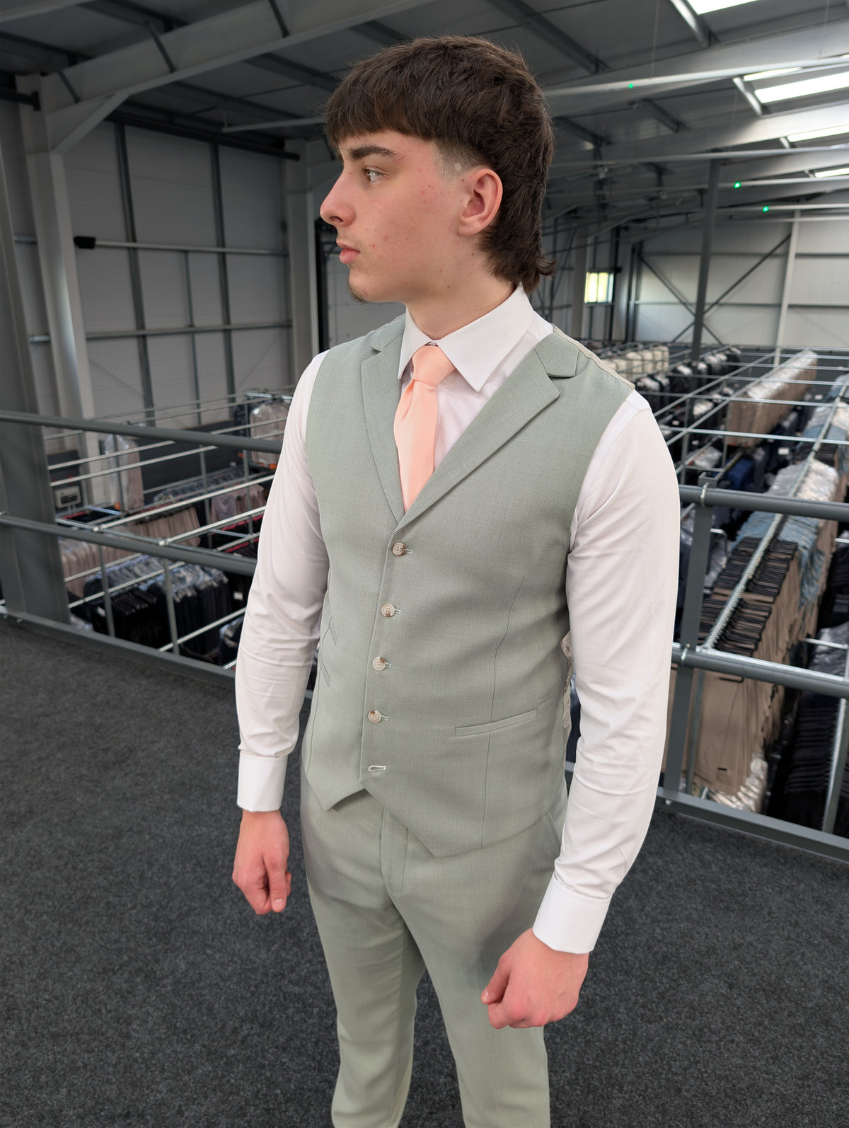 Callum Sage Green Three Piece Suit