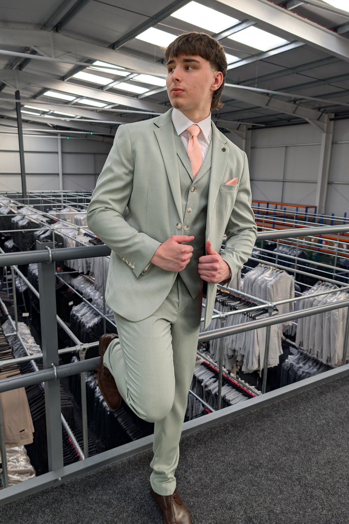 Callum Sage Green Three Piece Suit