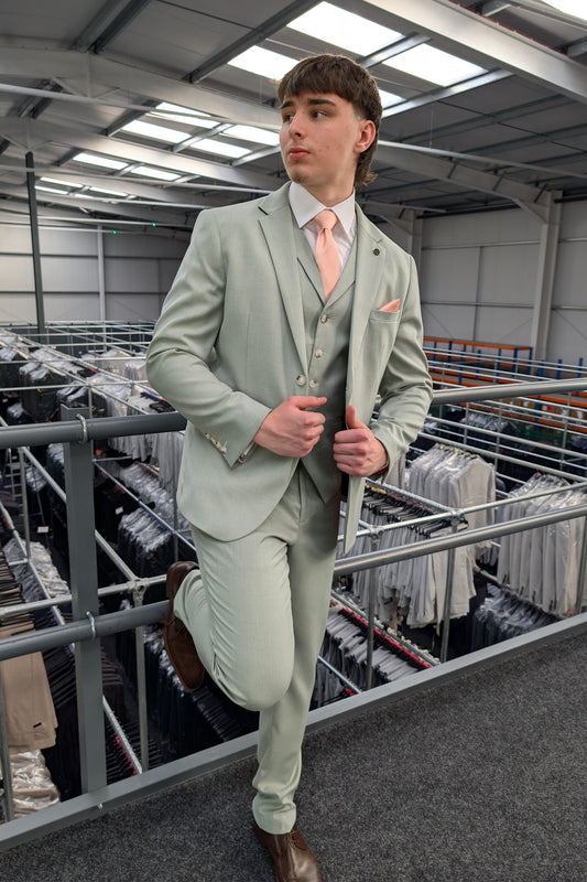Callum Sage Green Three Piece Suit