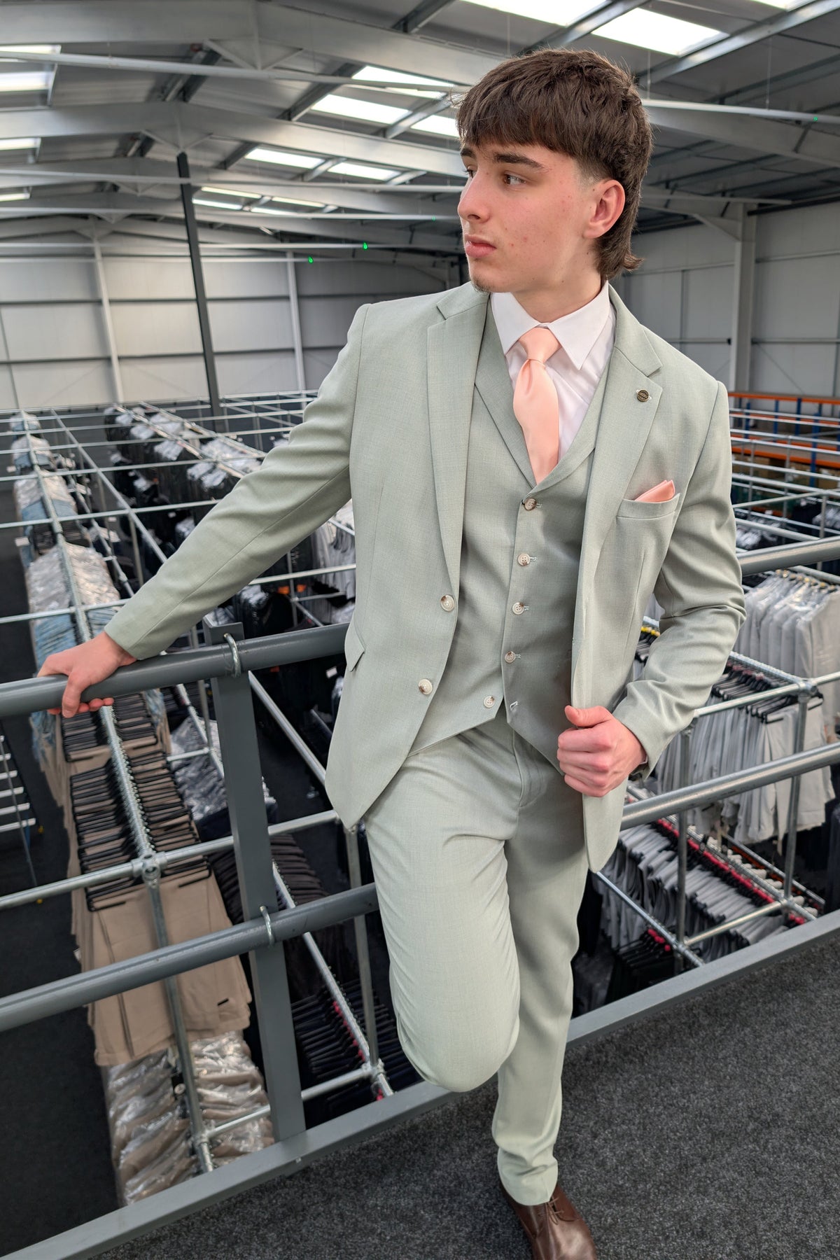 Callum Sage Green Three Piece Suit
