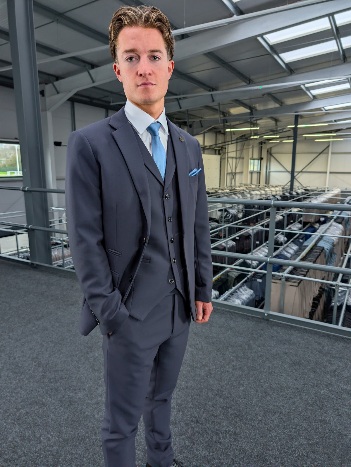 Jake Midnight Blue Three Piece Suit