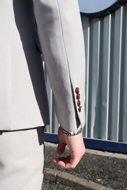 COMING SOON ⌛ ESCOBAR Stone Textured Double Breasted Three Piece Suit