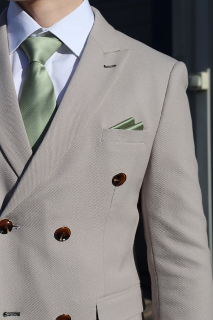 COMING SOON ⌛ ESCOBAR Stone Textured Double Breasted Three Piece Suit