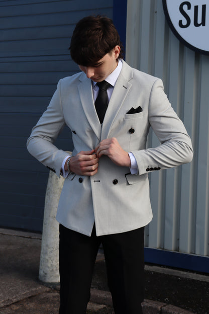 COMING SOON ⌛ Charles Stone Double Breasted Contrast Three Piece Suit