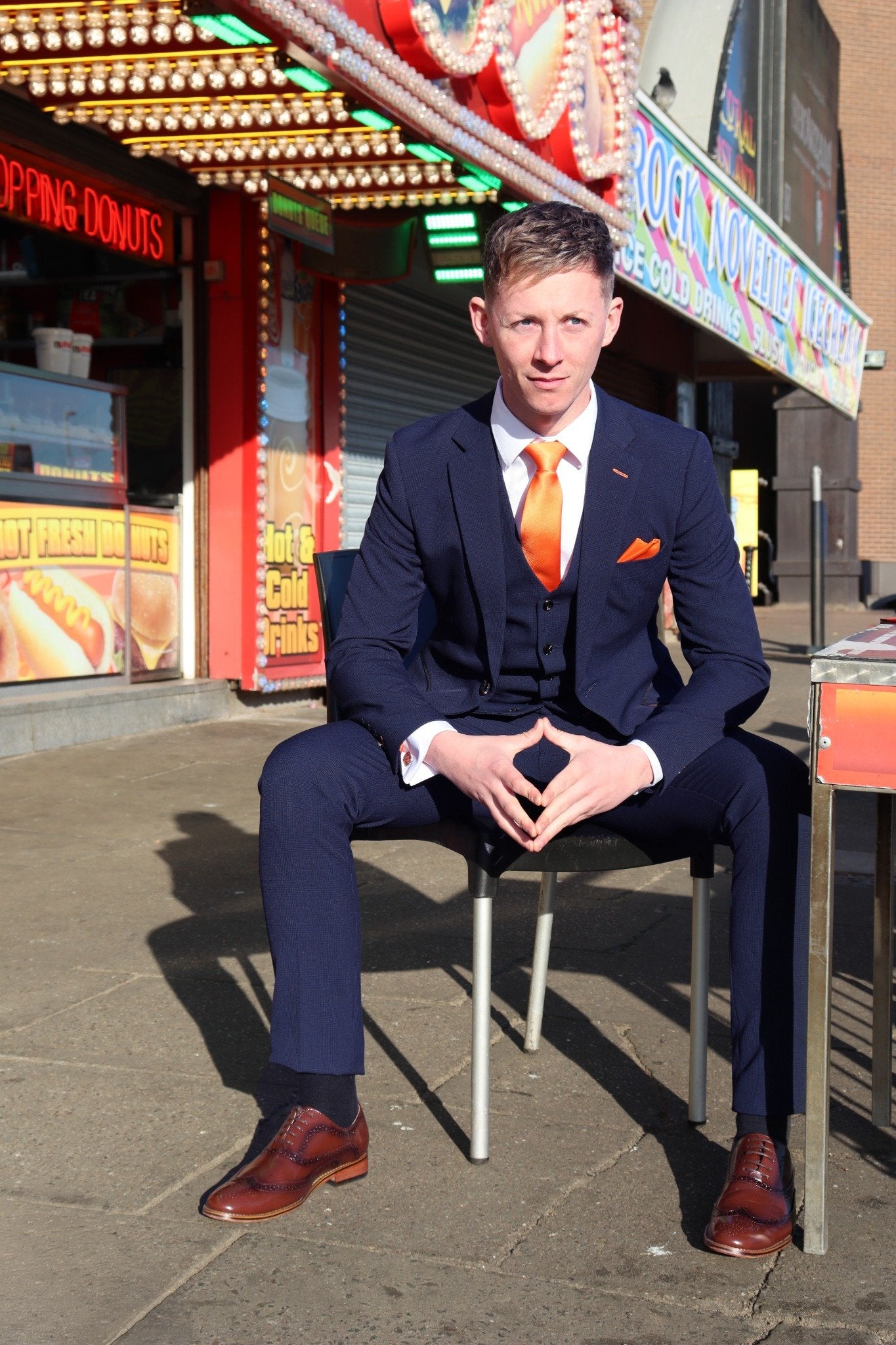 Charles Navy Three Piece Suit SUITBAE.COM Charles Navy Three Piece Suit SUITBAE.COM