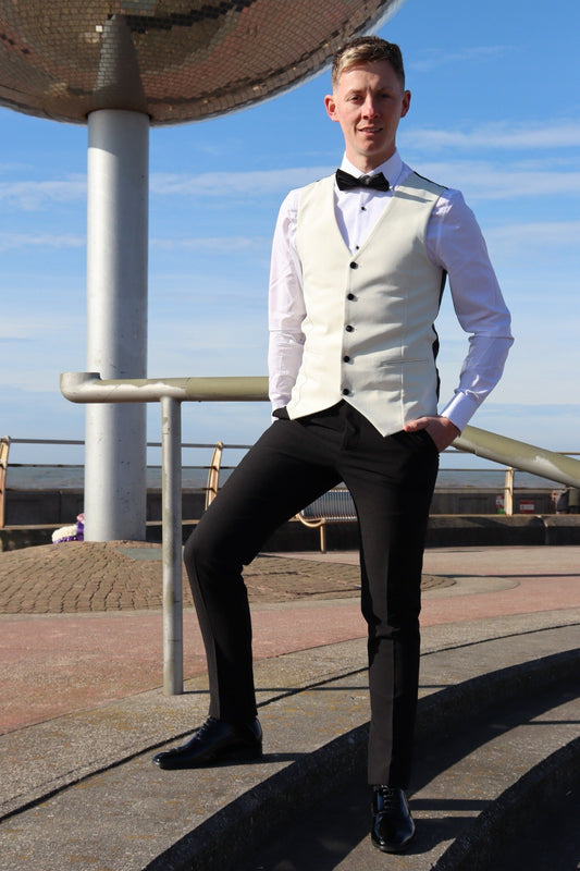 Diablo Ivory Tuxedo Waistcoat