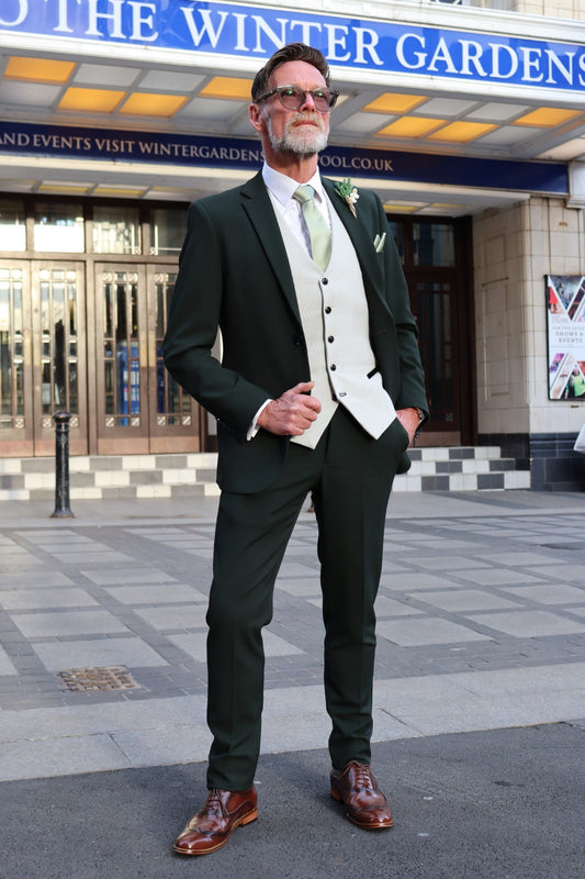 Charles Green Contrast Stone Three Piece Suit