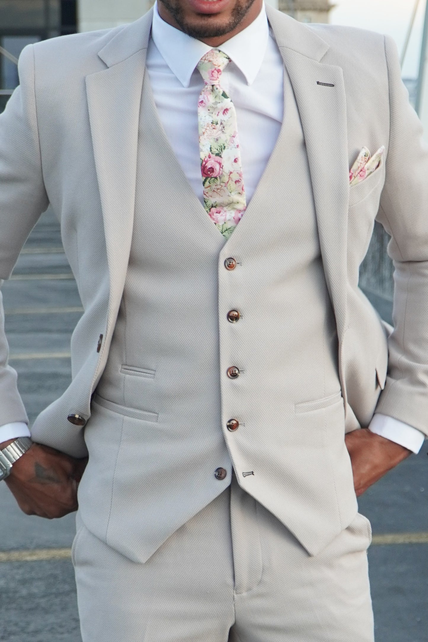 Escobar Stone Textured Blazer