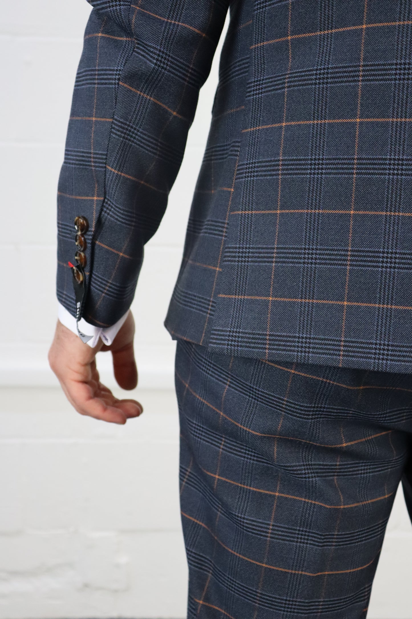 Thomas Check Contrast Three Piece Suit