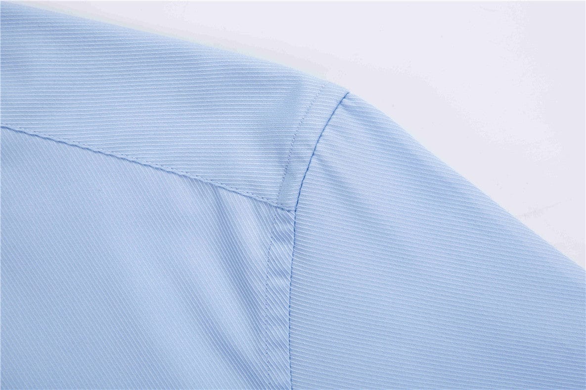 Blue Hidden Button Cufflink Shirt & Cufflinks