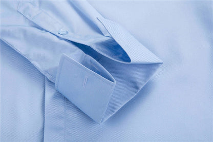 Blue Hidden Button Cufflink Shirt & Cufflinks