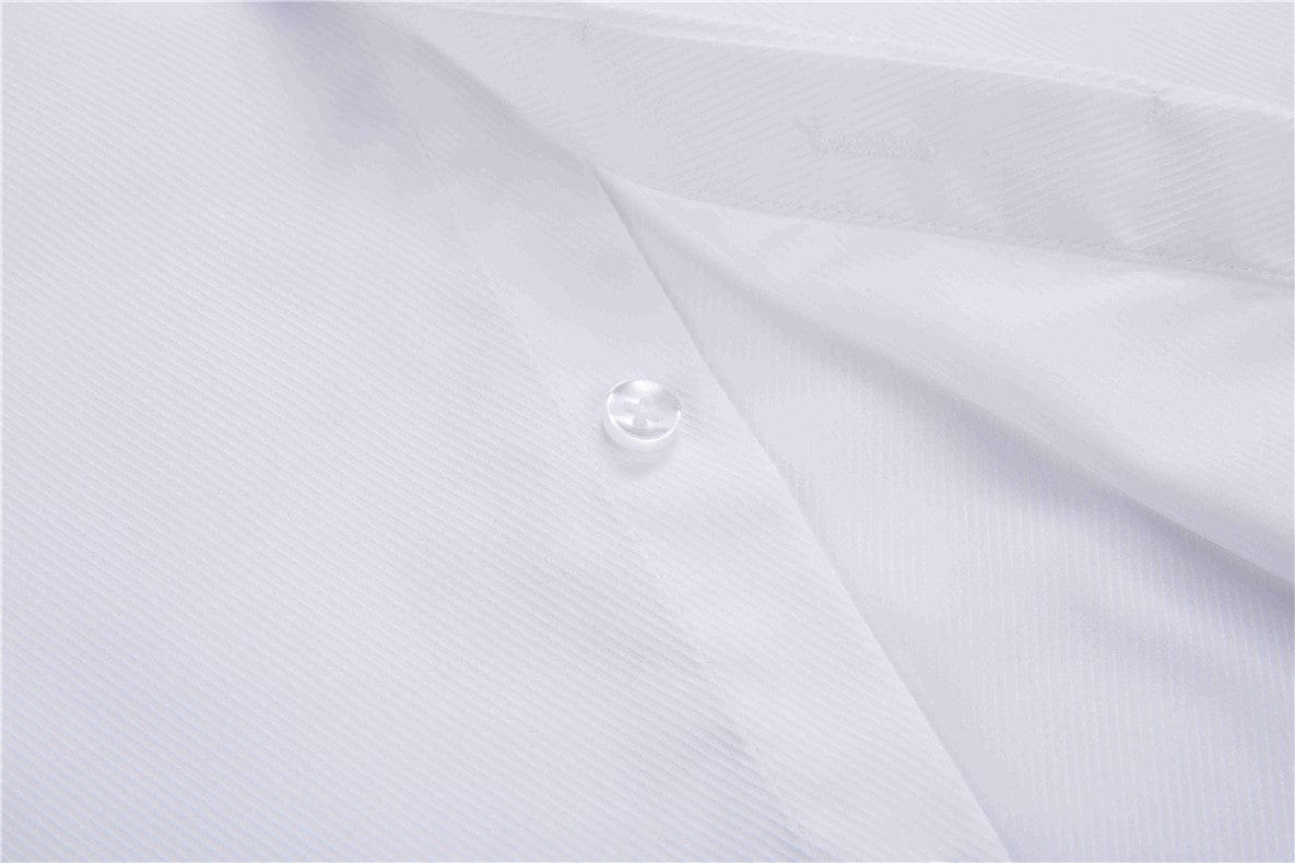 White Hidden Button Cufflink Shirt & Cufflinks
