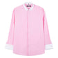 Pink Stripe Slim Fit Round Collar Double Cuff Shirt